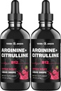 L-Arginine + L-Citrulline + B12 Liquid Drops, Citrus Berry Flavor, 2 fl oz, 2 paket