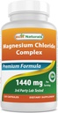Best Naturals Χλωριούχο μαγνήσιο (Cloruro De Magnesio) Σύμπλεγμα 1440 mg ανά σερβιρίσματος - 120 κάψουλες