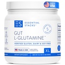 Essential Stacks Gut L-Glutamine Powder - Αποκλειστικά Κατασκευασμένη στις ΗΠΑ - Pure L Glutamine Powder for Gut Health (100 Servings, Unflaved)