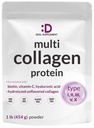 Multi Collagen Protein Toz,1Lb - Tip I, II, III, V, X Collagen Peptides with Biotin 1000006, Vitamin C & Hyaluronic Acid - Unflavored - Keto & Paleo Friendly, Great for Hair, Skin, Nails & Commons