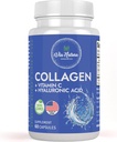 Collagen + Vitamin C + Hyaluronic asit | Hydrolized Peptide | Kadınlar için özel olarak formüle edildi | Tip I, II ve III | 60 Capsules
