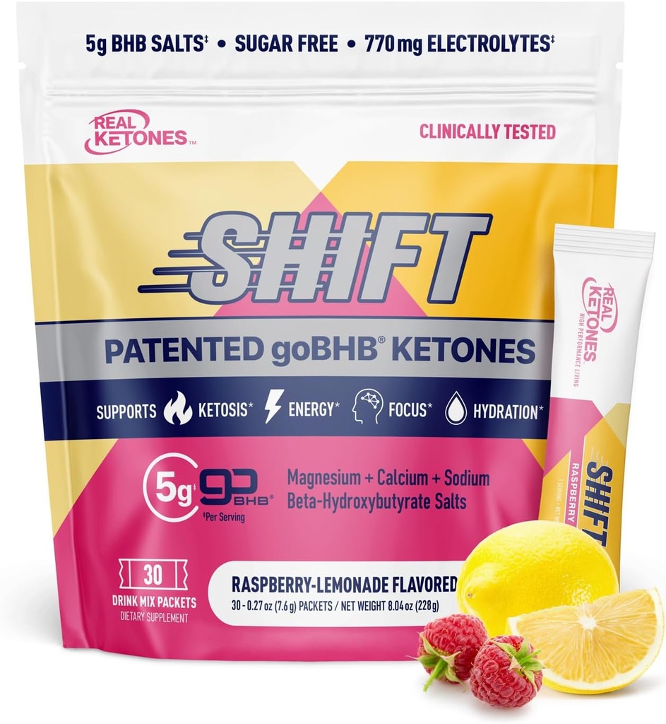 Real Ketones BHB Exojen Ketones Mix Packets | Elektrolytes Toz Paketleri No Sugar, 4 Main Fasting Electrolytes Plus Hydrating Patented Keto BHB - 30