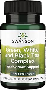 Swanson Green White & Black Tea Kompleksi 200/200 Milligram 60 Capsules