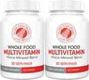 Silver Fern Whole Food Daily Multi w/Trace Mineral Ölçeği - 2 Şişe - 60 Vegicaps Her - 60 Gün Supply - Natural, Non-GMO, Vegan, Erkekler ve Kadınlar için Çokvitamin - Zero Sentetikler