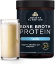 Eski Beslenme Çimi Fed, Cage Free, Bone Broth protein Toz, 20g protein, Hydrolyzed Collagen,, Keto & Paleo Dostu, Ortak Destekler, Gut Health, Vanilla, 20 Hizmetler