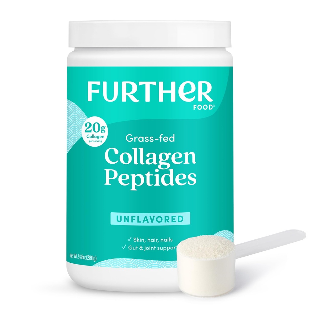 Περαιτέρω τρόφιμα Άγευστο κολλαγόνο Peptides σκόνη, χόρτο-Fed Pasture-Raised Hydrolyzed τύπου 1 & 3 πρωτεΐνη, Gut υγεία + αρθρώσεις, μαλλιά, δέρμα, νύχια, Παλαιό Κέτο ζάχαρη-ελεύθερο 9.88 oz
