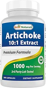 Best Naturals Artichoke Extract 1000 mg Per Serving- 3rd Party Lab Tested - 180 Capsules