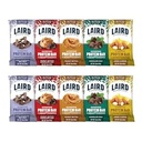 Laird Superfood Functional Protein Bars – Protein Bar but Better with Real Ingredients, Functional Mushrooms 10g Plant-Based Protein, 6g Fiber - Non-GMO - 5 Flavor Variety Pack, 10 Count (Pack of 1)