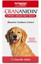 Nutramax Laboratories Crananidin Cranberry Extract Urinary Tract Health Supplement for Dogs, 75 Chewable Tabletler