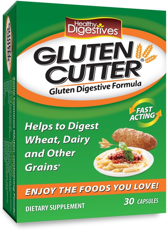 Sağlıklı Digestives Gluten XS Enzyme Formula - Bodies Gluten Digestionnızı Geliştirin ve Kırk Buğday, Süt ve Diğer Ürünlerde Yardımcı Olunur - Capsules - 30 Hizmet