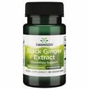 Swanson Black Ginger Extract - Sağlıklı Kan Circulation and Physical Vigor - May Aid Heart Health, Muscle Tound, and Wellness - (30 Veggie Capsules, 100 mg Her) 1 Pack