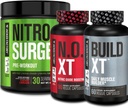 Jacked Factory Nitrosurge Pre Workout, N.O. XT Nitrik Çimento Supplement & Build-XT Daily Muscle Builder