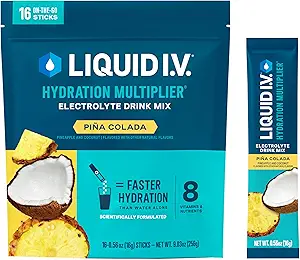 Sıvı I.V.® Hydration Multiplier - Pina Colada | Elektrolyte Toz İç Mix | 1 Pack (16 hizmet)