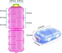 Küçük Seyahat Pill Box Organizer, 10 Karşılaştırma Pill Case Planlayıcı, Depolama İlaçları, Meds, Vitamin, Fish Oil, Supplement, Blue