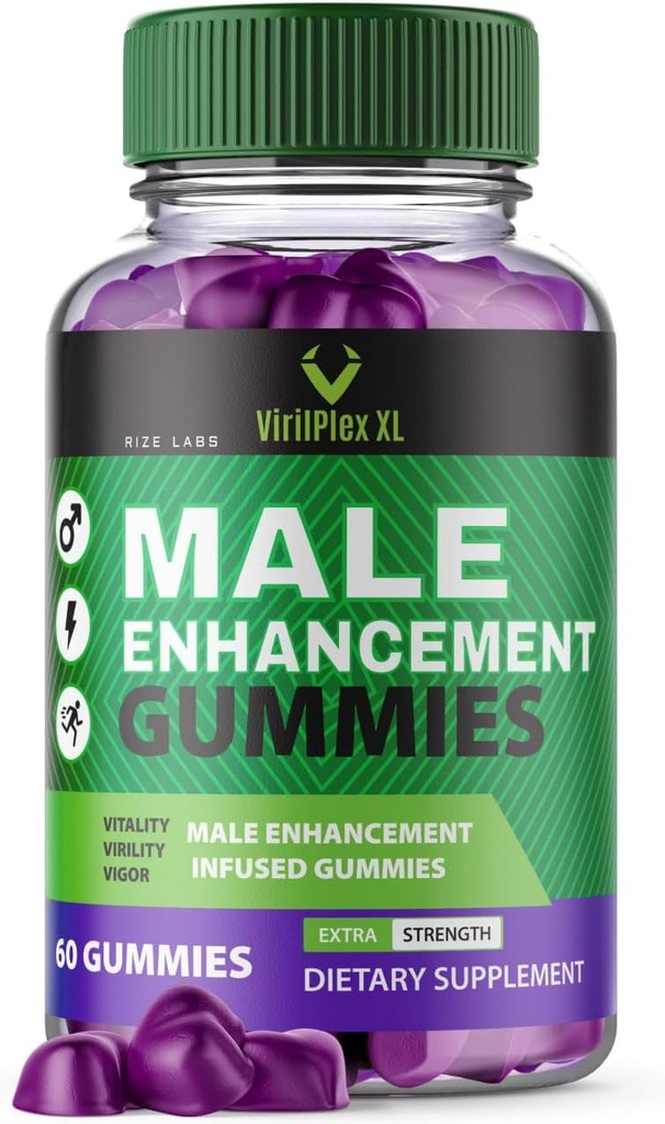 VirilPlex XL Ανδρική Performance Gummies, Premium Formula για την υγεία και την ευεξία, VirilPlex XL για άνδρες Gummys για να παραδώσει κορυφαία Performance Οφέλη, VirilPlexXL Gomitas (60 Gummies)