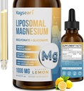 Yüksek Güç Liposomal Magnezyum Drops, kolayca Absorbed Chelated Forms Magnezyum Bisglycinate ve Magnezyum Gluconate, 60ML Lemon Flavored Liquid Drops