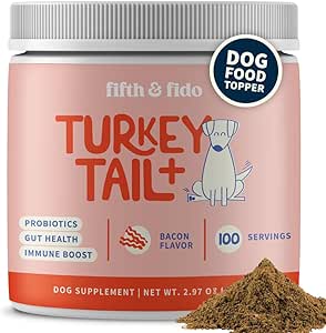 Türkiye Köpekler için Tail Mushroom - Köpekler için Lipoma Tedavisi - Lumps ve Bumps için Mushroom Supplement - Dog Probiyotik Mushroom Toz