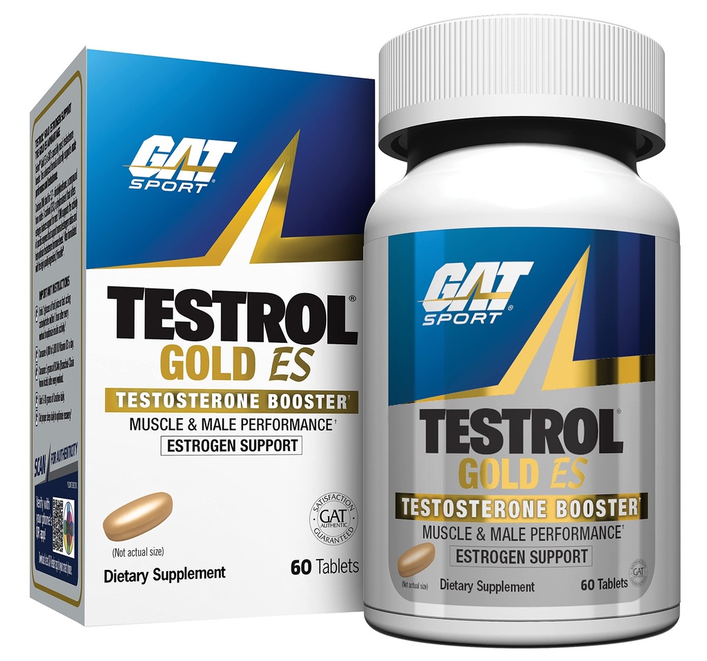 GAT SPORT Testrol Gold ES, Tribulus, DIM, çinko, Longjack, Fenugreek, Saw Palmetto, Estrogen Balance, 60 Tabletler