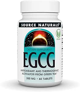 Source Naturals EGCG, Antioxidant and Thermogenic Activator from Green Tea, 350mg - 60 Tablets