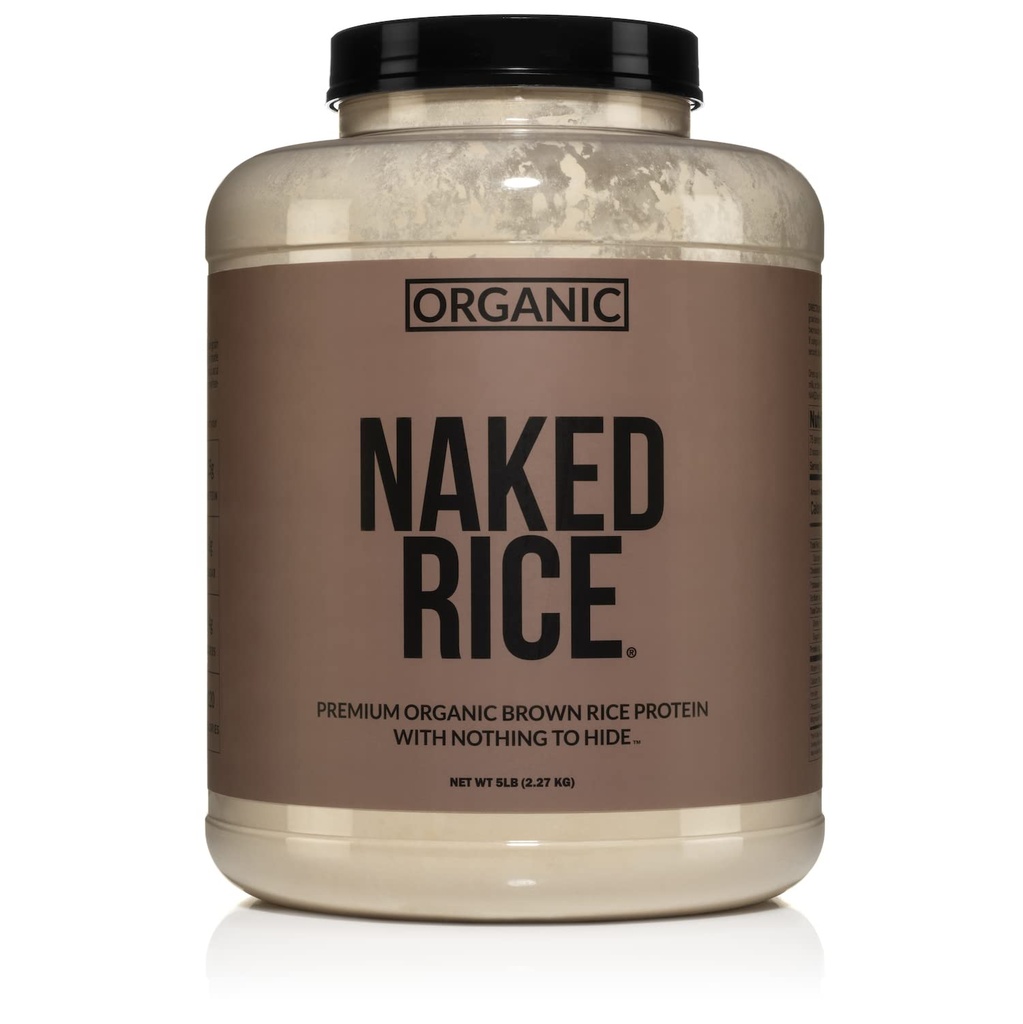 Çıplak Rice - Organik Brown Rice Protein Toz - Vegan Protein Toz - 5Lb Bulk, GMO Free, Gluten Free & Soy Free. Plant-Based Protein, No Yapay Malzemeler - 76 Hizmet