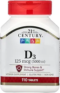 21st Century D 5000 IU Tablets, 110 Count