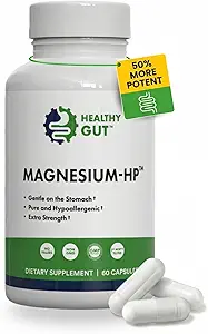 Sağlıklı Gut Magnezyum-HP | Ultra Pure Glycinate with Zero Fillers | 180 mg Magnezyum Glycinate | 60 Servisler