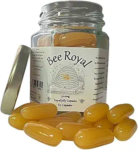 Bee Royal - 500mg Fresh Royal Jelly Capses - 60 κάψουλες 100% Fresh Queen's Jelly ΔΕΝ παγώνουν Αποξηραμένο εκχύλισμα - Υποστηρίζει ανοσοποιητικό σύστημα, γονιμότητα, διαχείριση ενέργειας, μειώνει την κούραση & κόπωση