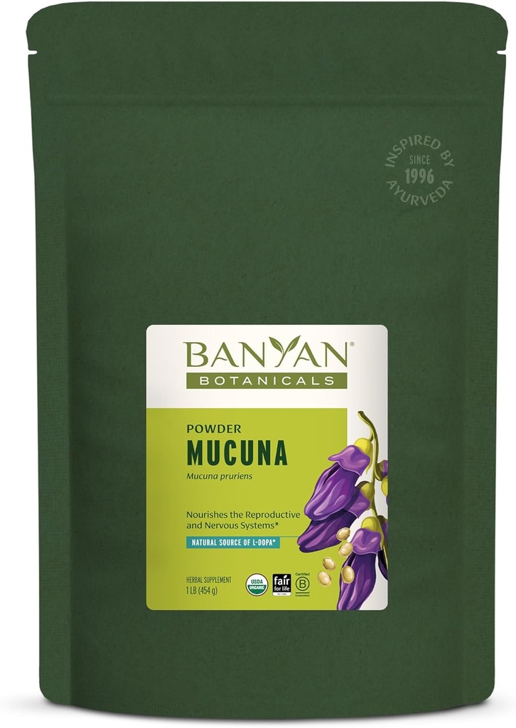 Banyan Botaniks Kapikacchu Toz, 1 Pound - USDA Organik - Mucuna pruriens - L-dopa Doğal Kaynağı *