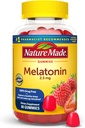 Nature Made Melatonin Gummies 2, 5 mg, 100% δωρεάν ναρκωτικό βοήθεια ύπνου για ενήλικες, συμπλήρωμα μελατονίνης 80 Count, 80 ημέρες προσφοράς