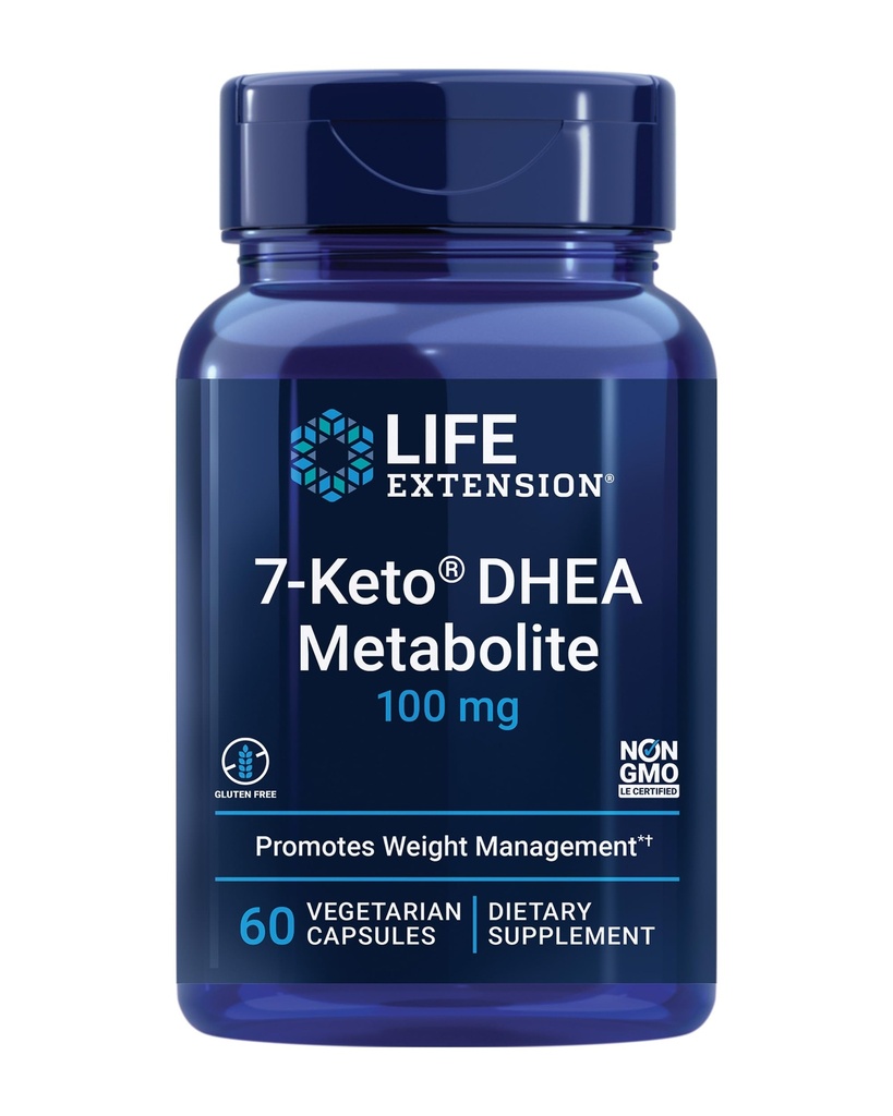 Life Extension 7-Keto DHEA Metabolite – Crank Up Your Fat-Burning Fırını – Non-GMO – Gluten-Free – 100 Mg – 60 Vegetarian Capsules
