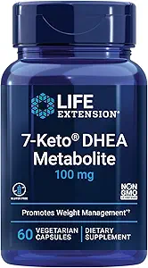 Επέκταση ζωής 7-Keto DHEA μεταβολίτης – Crank Up Fat-Burning Furnace – Μη ΓΤΟ – Χωρίς γλουτένη – 100 Mg – 60 κάψουλες χορτοφάγων