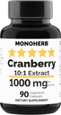 MONOHERB Cranberry 1000 mg - 90 Vegetarian Capsules