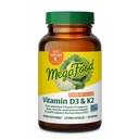 MegaFood Vitamin D3 5000 IU (125 mcg) - Vejetaryen Supplements with Vitamin D3 K2 - Supports Bones, Teeth, Muscles & Immune Health - Certified Non-GMO - 120 Mini Capsules, 120 Servisler