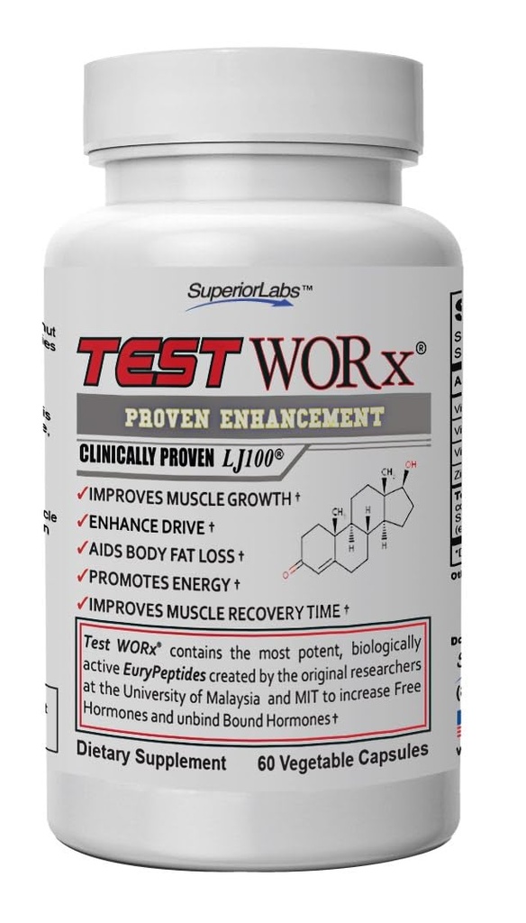 Üstün Laboratuvarlar Klinik Olarak Proven LJ100 ve 8 Diğer Güçlü Malzemelerle Worx Doğal testosteron ATM Supplement Test Ediyor - Enerjide Fark, Stamina, Recovery, Sleep ve Mood