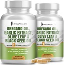 JB Wellness Oregano Oil, Astra Extract, Olive Leaf, Astragalus - Immune Support & Digestive Health Supplement for Women and Men - 120
