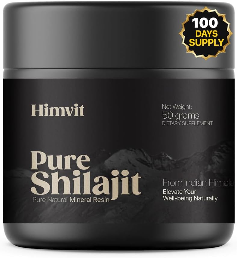 Pure Himalaya Organik Shilajit Wear with Lab Report Super high Potency for Men & Women Fulvic Acid & Trace Minerals Humic Acid Supplementwear| Supports Energy, Metabolism & Immunity| 50 Grams