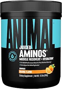 Animal Juiced Platinum Acids - BCAA Toz EAA Matrix Plus, Electrolytes ve Sea Salt Anytime Recovery ve Improv Performans, Orange Flavor, 30 Hizmet