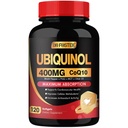 DRFOSTER Coq10 400mg Softgels Ubiquinol - Co Q 10 Συμπλήρωμα Συνένζυμο q10 Cq10 400mg Plus Βιταμίνη E, PQQ, Μαύρο Πιπέρι για την Υγεία της Καρδιάς, 120 Μετρήσεις