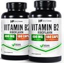 Healthfare Vitamin B2 Riboflavin 400 mg | 2 | 180 Veg Capsules Her | Tamam | Gluten-Free | Non-GMO