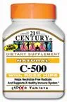 21st Century C 500 Mg with Rose Hips Tablets, 110 Count (Pack of 2)