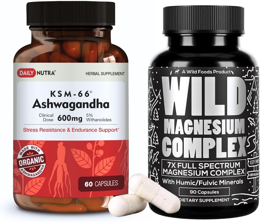 Magnezyum Kompleksi (90 caps) & KSM-66 Ashwagandha (60 caps)