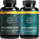 Magnezyum Supplement & Immune Defense Supplements for Women and Men by Primal Harvest - Ortak Destek Kapsülleri ve Probiyotik + çinko + Vitamin Kompleks Pills Sche