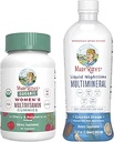 MaryRuth's Multivitamin Gummies for Women (Cherry & Raspberry) & Liquid Nighttime Multimineral Coconut (32oz) | Clean Label Project Verified® | Vegan | Beauty, Bedtime Routine, & Overall Health