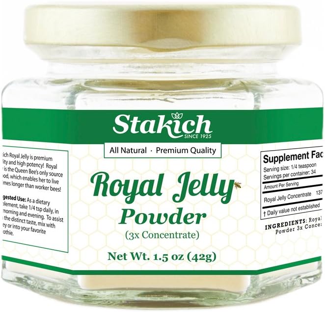 Stakich Royal Jelly Toz - 1.5 Ounce - 3X Mekanik - Freeze kıl, Pure, Natural