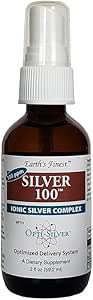 Silver 100 Ionic Silver Kompleksi Immune Support için Opti-Silver Optimized Teslimat Sistemi - 100 ppm, 2oz (59.2mL) - Sprey
