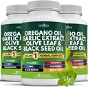NEW AGE Oil Oregano εκχύλισμα σκόρδου Olive Leaf με Astragalus - Συμπλήρωμα για γυναίκες και άνδρες - 180 κόμης