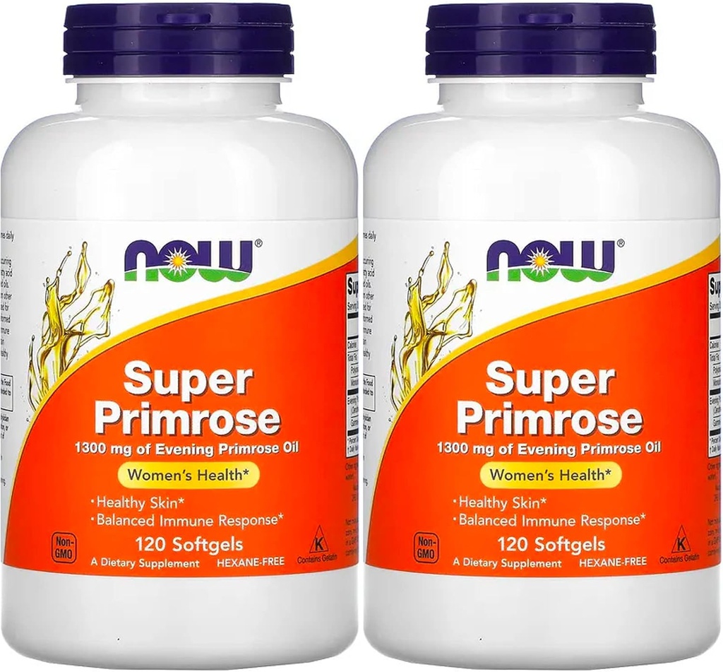 Şimdi Gıdalar Super Primrose 1300 mg, 120 jels (Pack of 2)