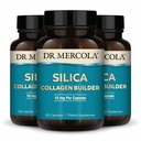 Dr. Mercola Silica Collagen Builder - Plant-Based Silica Supplement to Support Skin, Hair, Nail & Bone Health - Non-GMO, Gluten-Free & Soy-Free - 180 Capsules (90 hizmet)