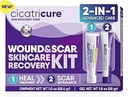 Κιτ αποκατάστασης δέρματος Cicatricure: Προηγμένη Gel Scar & Open Wound Care Antibiotic Ointment, Μειώνει Stretch Marks, Χειρουργικά & Acne Scars, Treats Cuts & Burns, 1 oz Κάθε - για Ενήλικες & Παιδιά