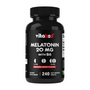 Vitabod Melatonin 20 mg - 240 Hızlı Dissolve Tabletler - Uyuşturucu Ücretsiz - Doğal Berry Flavor - Vejetaryen, Non-GMO, Gluten Free 240 (Kap 1) (240 Kont)